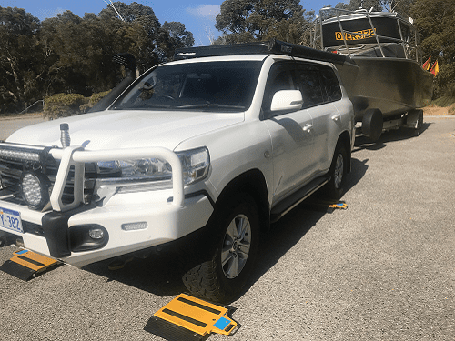 Professional boat trailer weighing service at Caravan Weight Check, ensuring compliance up to 6 tonnes.