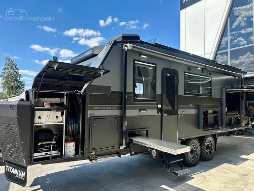 Australian caravan towing setup with weight distribution hitch for safe load balance and compliance